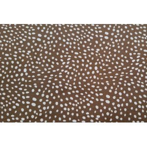 10cm Stretchjersey aus der Serie "Mini Winter" unregemäßige Punte braun/wollweiss  (Grundpreis €10,00/m)
